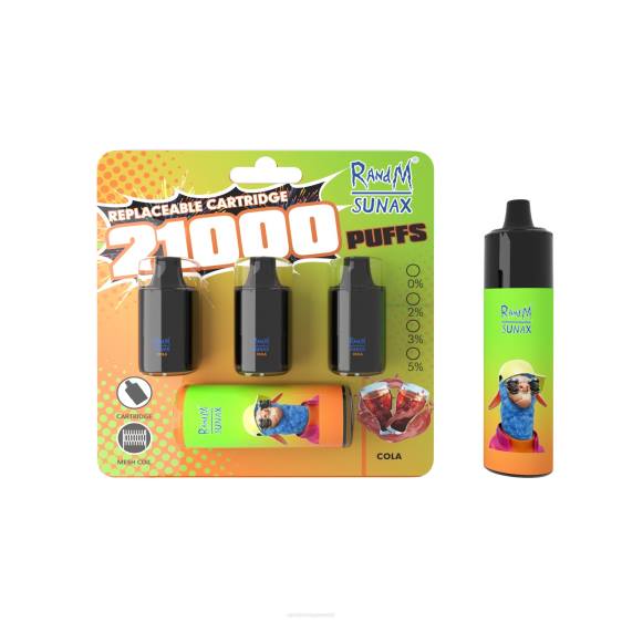 RandM Sunax 21000 õhuvoolu juhtpuldi vahetatav vape seade 1tk 2X4T276 e cigarette RandM koola