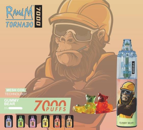 RandM Tornado 7000 õhuvoolu reguleeriv vape seade 1tk 2X4T168 RandM vape buy online Kummikaru