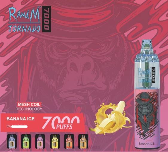 RandM Tornado 7000 õhuvoolu reguleeriv vape seade 1tk 2X4T172 RandM vape tallinn banaani jää